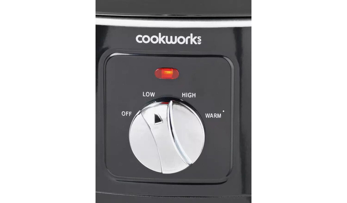 Cookworks 3.5L kitchen Electric Slow Cooker Removable Ceramic Bowl Oval Black