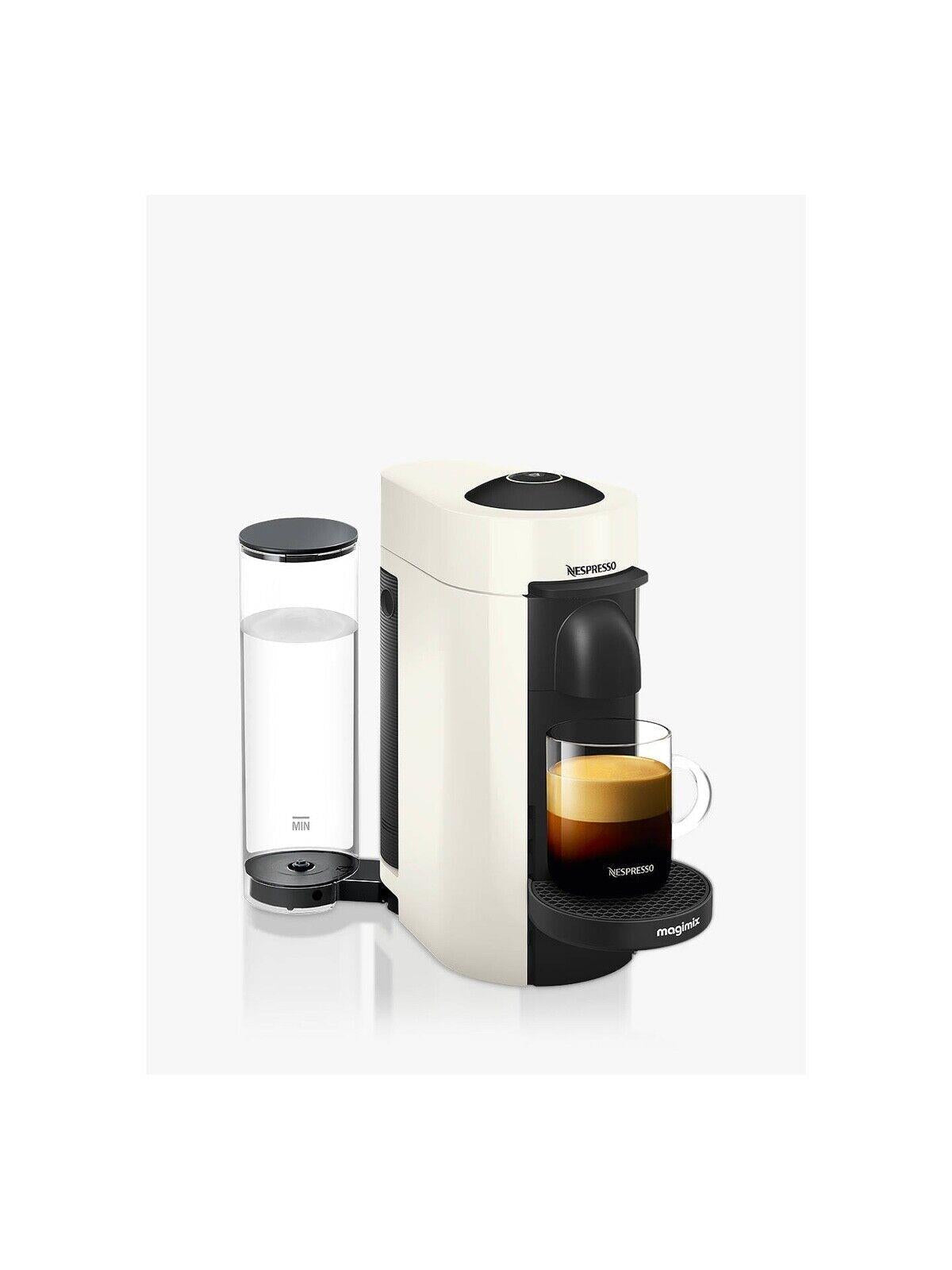 Magimix Nespresso Coffee Machine Vertuo Plus Pod Coffee Machine Espresso Ristretto maker-WHITE