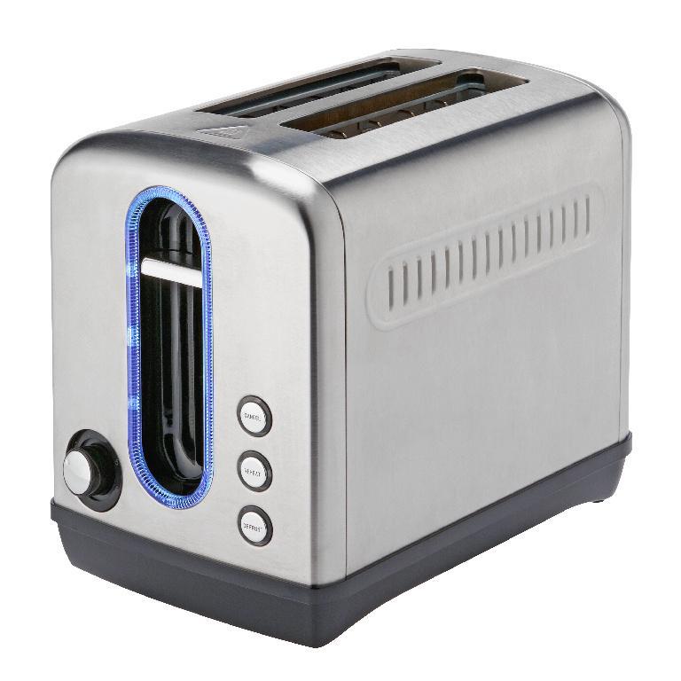 Cookworks Toaster Illuminated classy 2 Slice 6toast settings WIDE SLOT ...