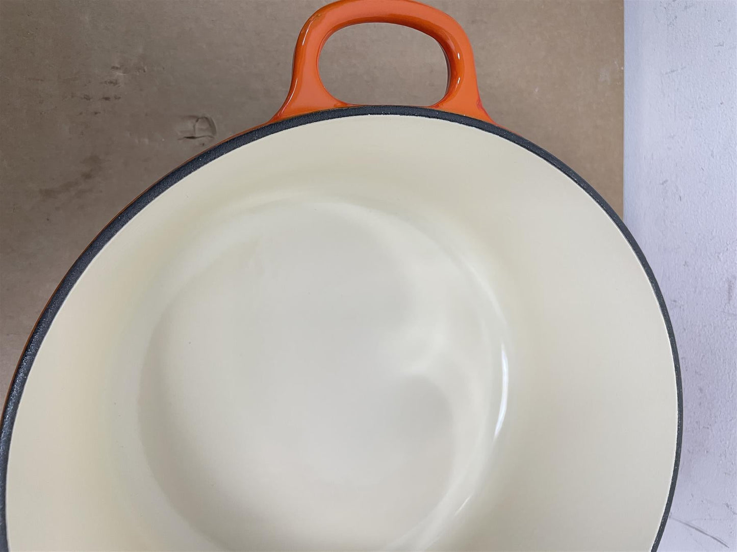 Habitat 3.3 Litre Cast Iron Casserole Dish Enamel Coated - Orange