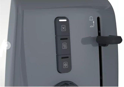 Breville toaster ITT989 Stainless Steel 2 Slice grey wide slots  defrost, reheat