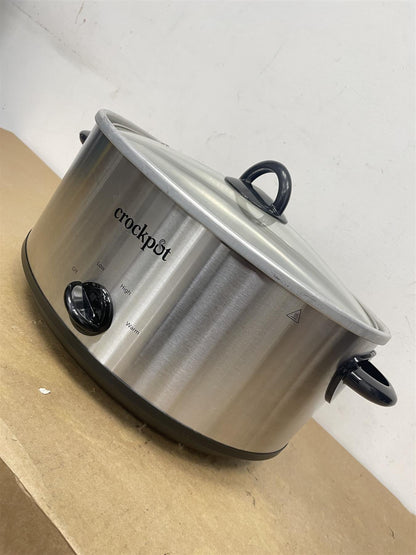 Crockpot Slow Cooker 5.6L Kitchen Electric Rice Cooking Steamer Stainless Steel