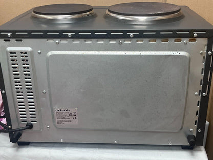 Cookworks 28L Mini Oven with Hob Cooker Grill & Rotisserie oven Hotplate 2500W