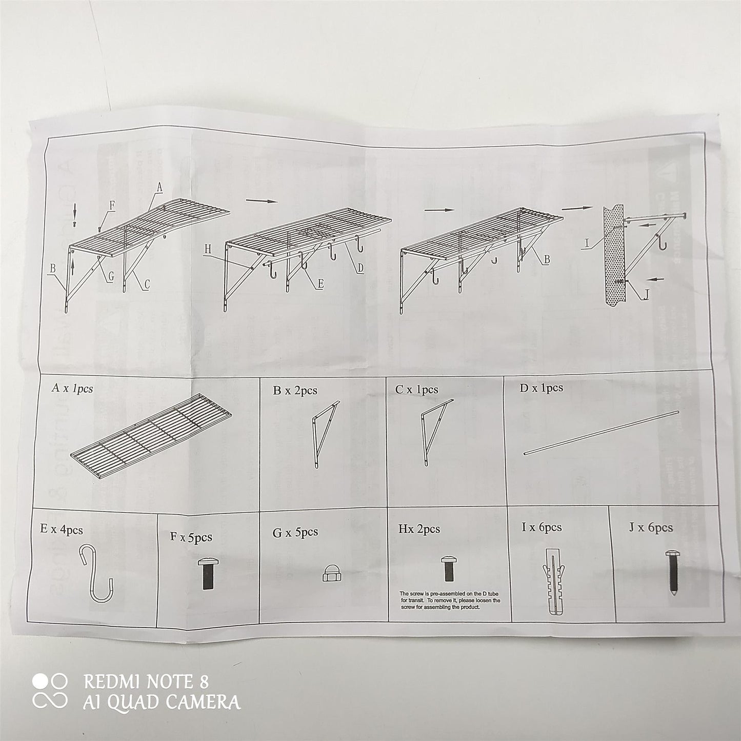 Habitat Chrome Wall Shelf with Hanging Bars Hooks mounted Rack Kitchen Unit