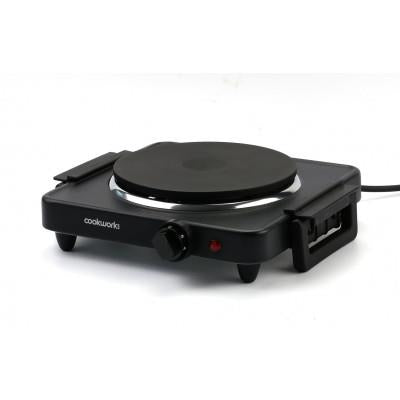 Cookworks kitchen Electric 1500W Portable Table Top Single Hob Hot Plate Cooker