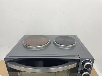 Cookworks 28L Mini Oven with Hob Cooker Grill & Rotisserie oven Hotplate 2500W