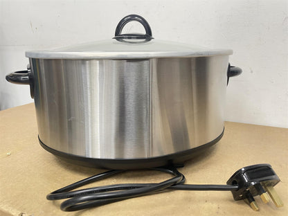 Crockpot Slow Cooker 5.6L Kitchen Electric Rice Cooking Steamer Stainless Steel