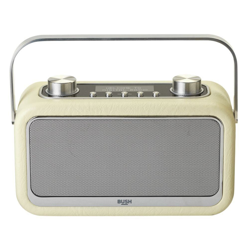 Bush Classic Leather Look Bluetooth DAB Radio - Cream