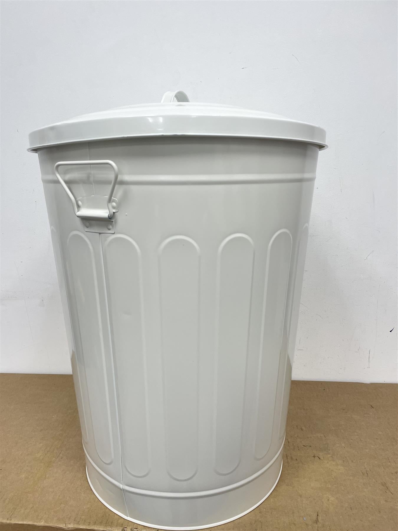 Habitat 49 Litre Trash Can Waste Bin Lift top Removable lid Nifty Handles-Cream