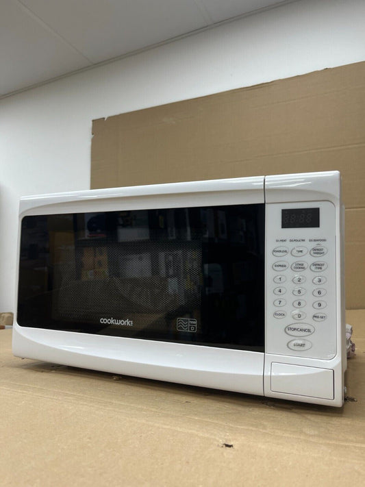 Cookworks Microwave OVEN EM7 700W Standard KITCHEN FOOD REHEAT DEFROST WHITE