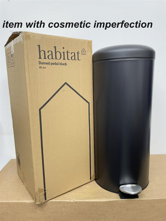 Habitat 30Litre Kitchen Foot Pedal Recycling Bin Removeable Inner Bucket- Black