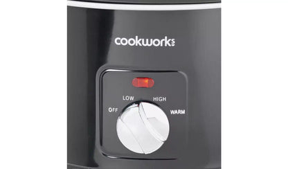 Cookworks 1.5L Non-stick  coating Compact Slow Cooker kitchen appliance Black