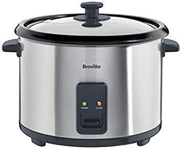 Breville Electric Rice Cooker 1.8L Non Stick Cooking Keep Warm Stainless Steel