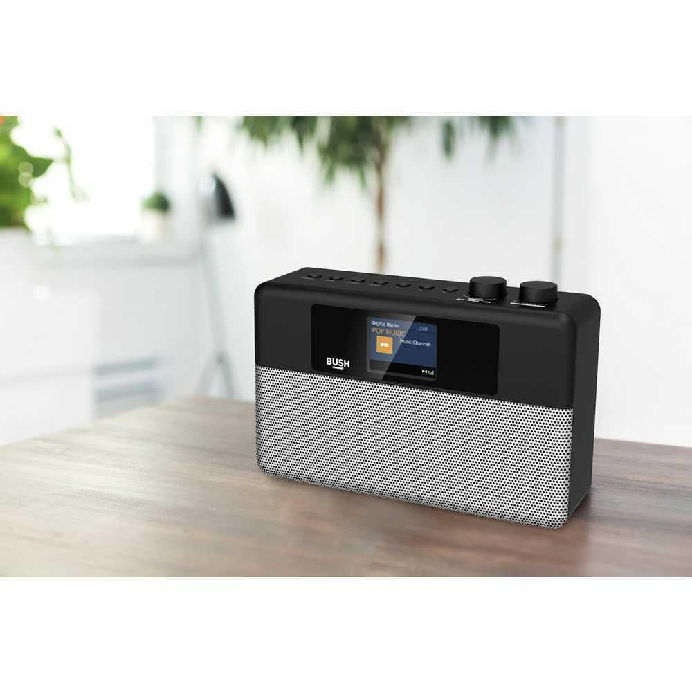 Bush Portable Bluetooth Digital DAB+ FM Radio Tuner Mains Battery Sleep Timer