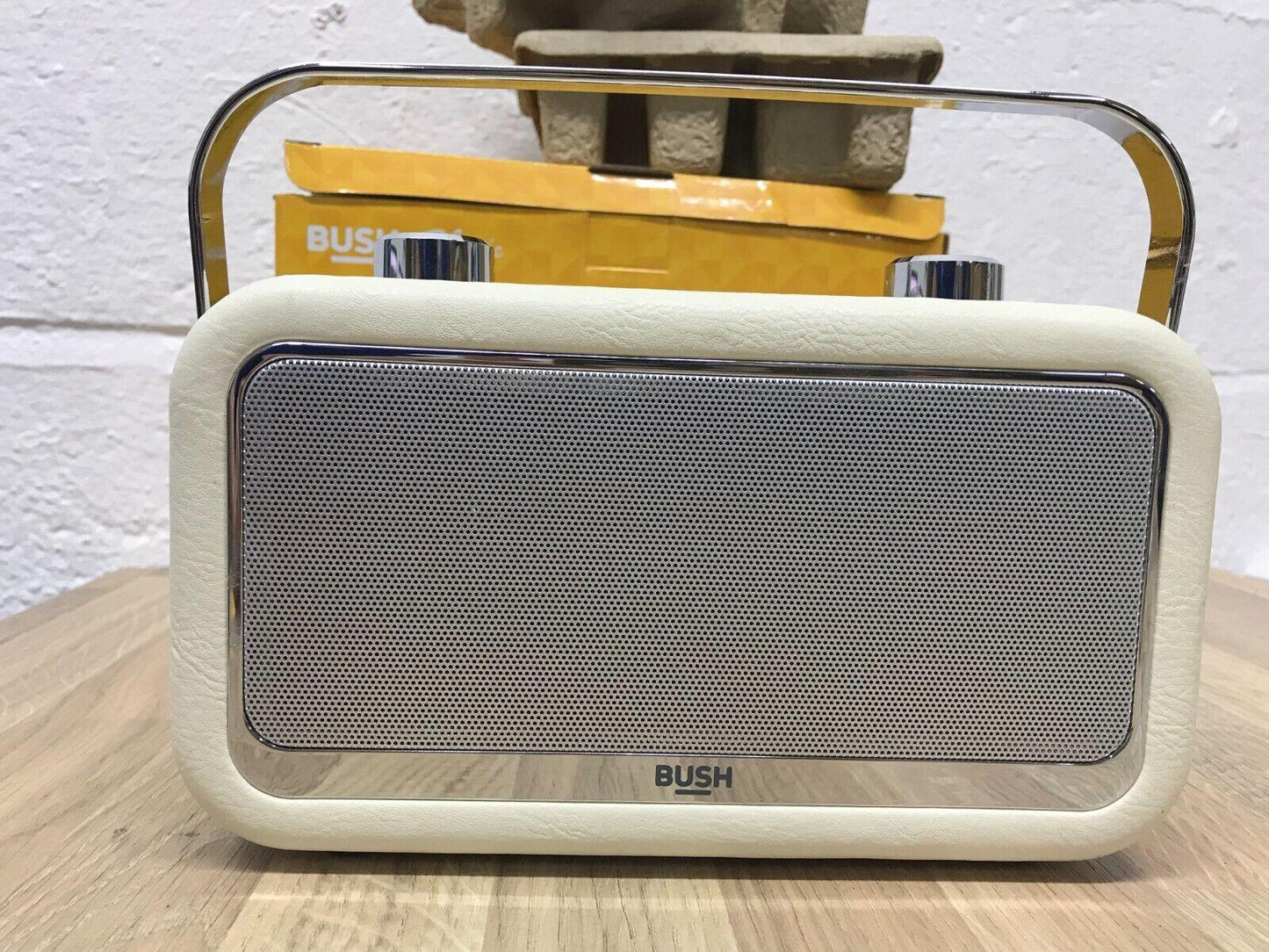 Bush Classic Leather Look Bluetooth DAB Radio - Cream