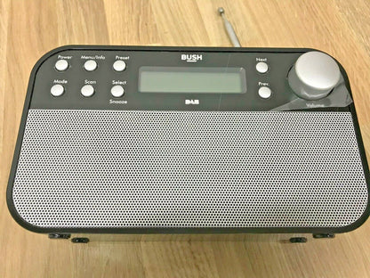 Bush Portable RDS Stereo LCD Mains Battery Sleep Timer 6RMS DAB FM Radio Digital