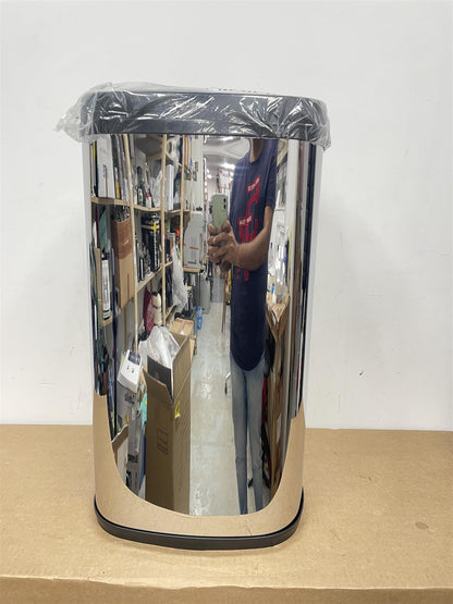 Tower Recycling 42 Litre Square Sensor Bin lid automatically opens - black
