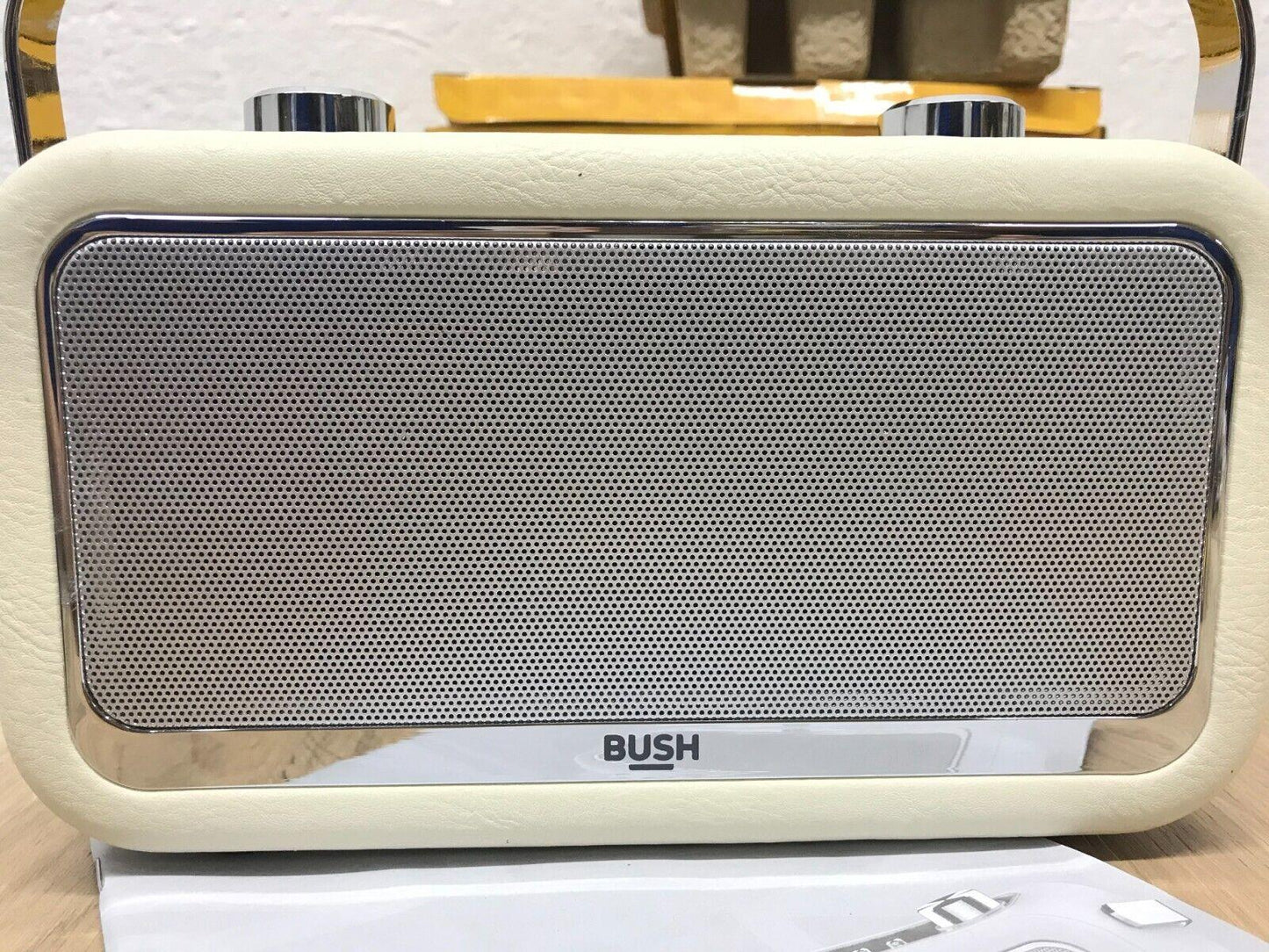 Bush Classic Leather Look Bluetooth DAB Radio - Cream