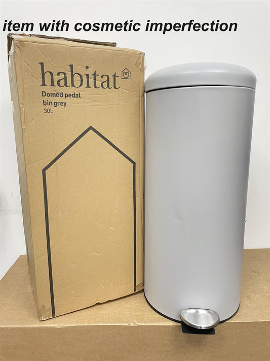 Habitat 30Litre Kitchen Foot Pedal Recycling Bin Removeable Inner Bucket - Grey