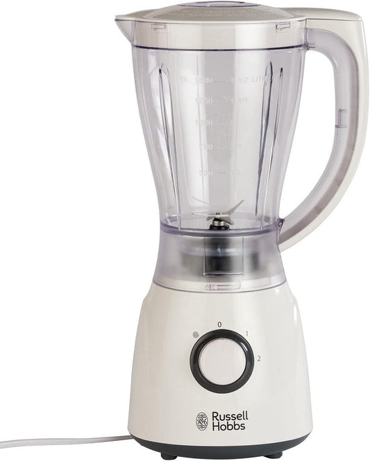 Russell Hobbs Go Create 1.5L White Plastic Jug Blender Milkshake Smoothie Maker