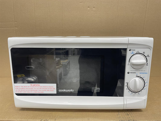 Cookworks 700W Standard Defrost Microwave Oven MM7 Absolute Breeze  - White