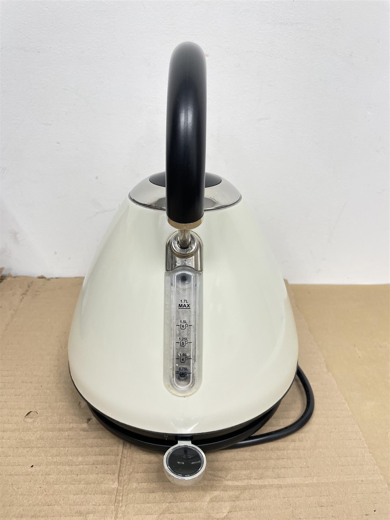 Cookworks Pyramid Kettle Almond Design With Stainless Steel Finish 1.7 Litre