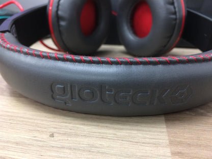 Gioteck XH100S WIRED Headset Stereo Gaming Grey Red